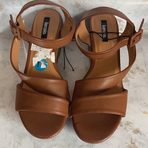 NEW Kensie Brown Platform Wedges - Picture 2 of 9